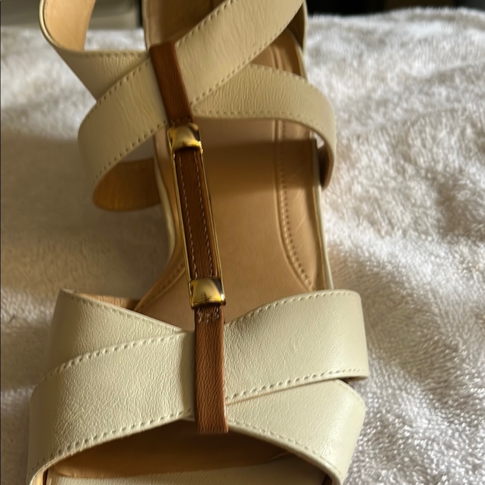 Nurture by Lamaze Cream and Brown Strappy Sandals - Picture 7 of 7